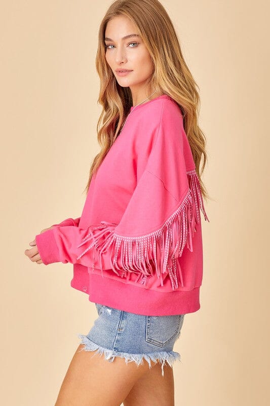 Sweater Top with Tassels baevely 