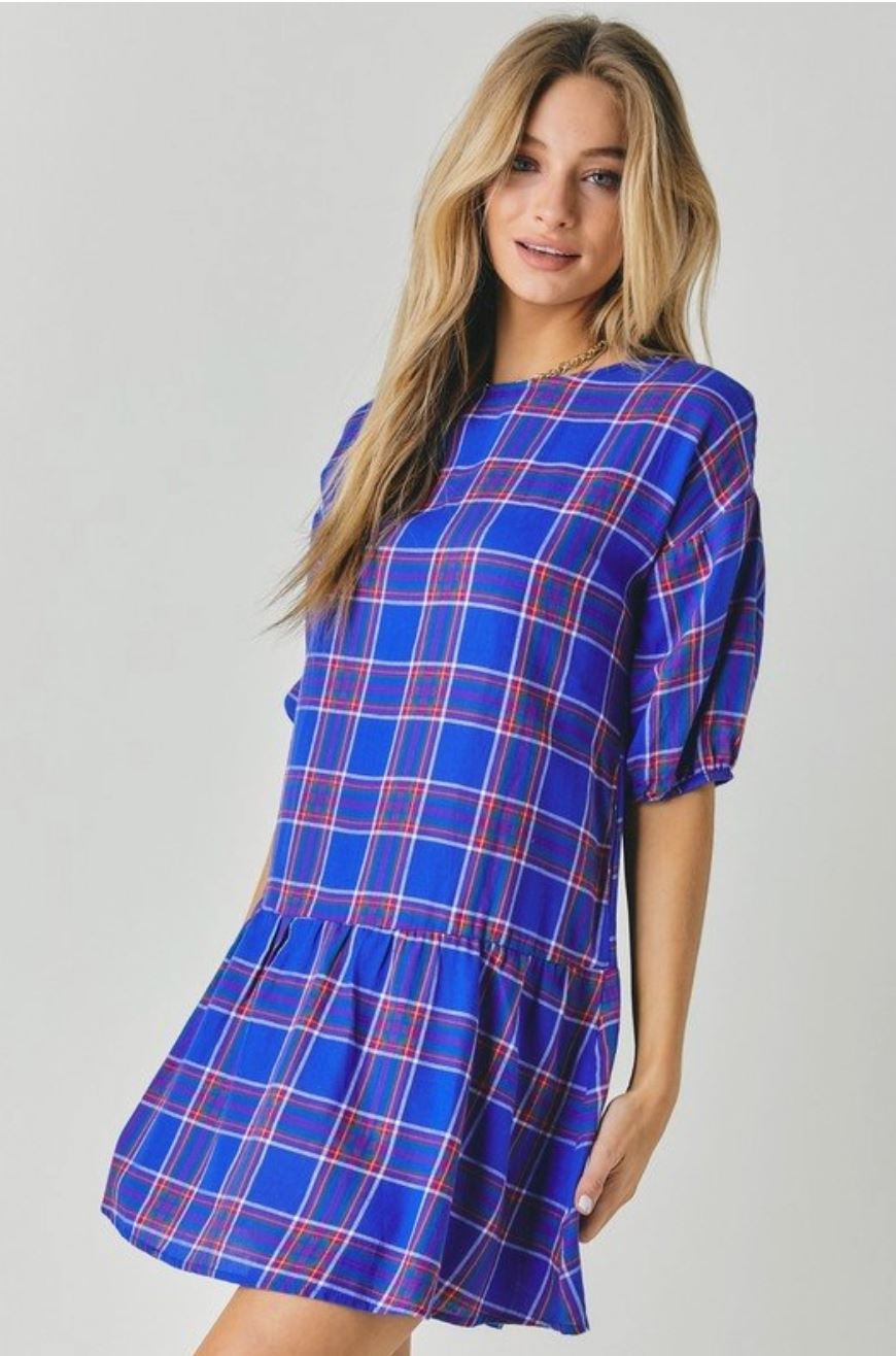 Tartan Swing Dress Davi and Dani 