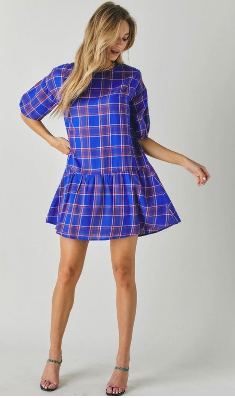 Tartan Swing Dress Davi and Dani 