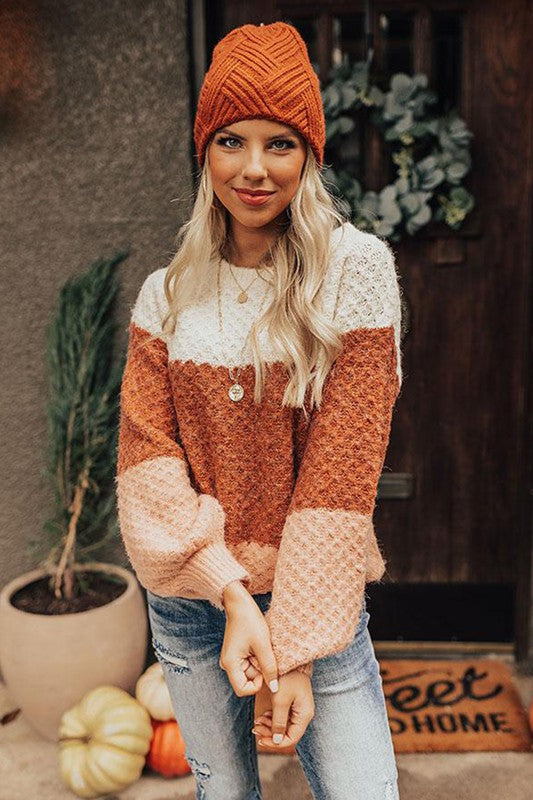Textured Colorblock Sweater Youmi 