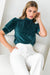 Textured Velvet Mock Neck Top thml 