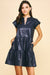 Tiered Faux Leather Dress Pinch 