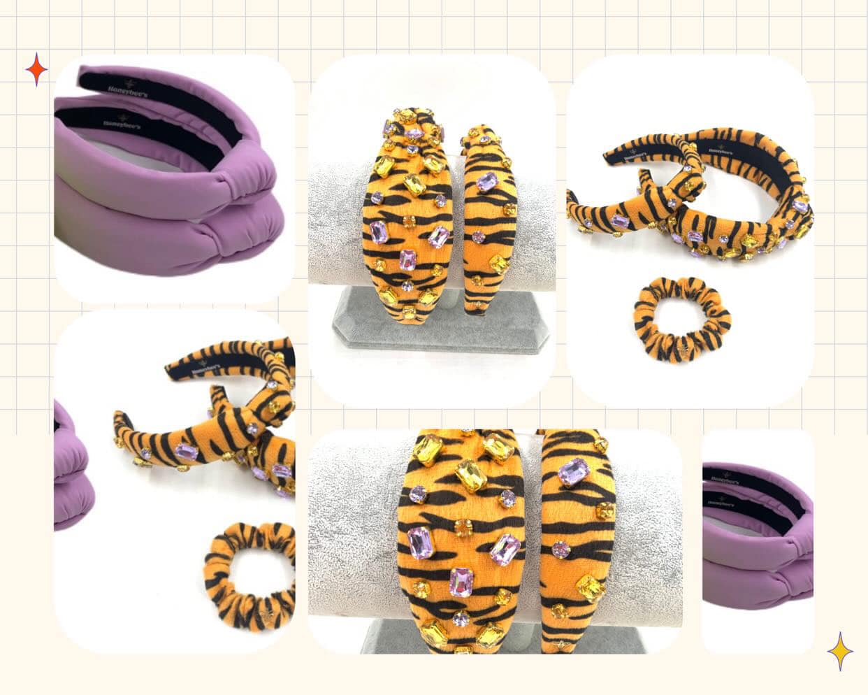 Tiger Head Bands SNAP-Something New And Pretty 