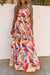 Tropical Maxi with Rainbow Striped Detail Kentce 