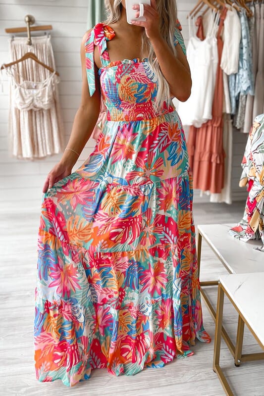 Tropical Shoulder Tie Maxi Shewin 