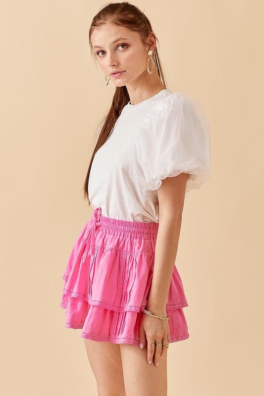 Tulle Puff Sleeve Top day + moon 