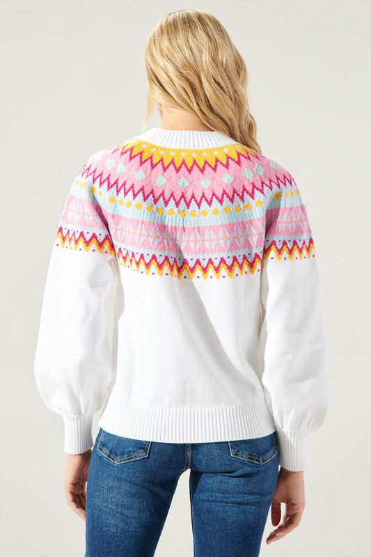 Turkish Delight Fair Isle Pastel Sweater Sugarlips 