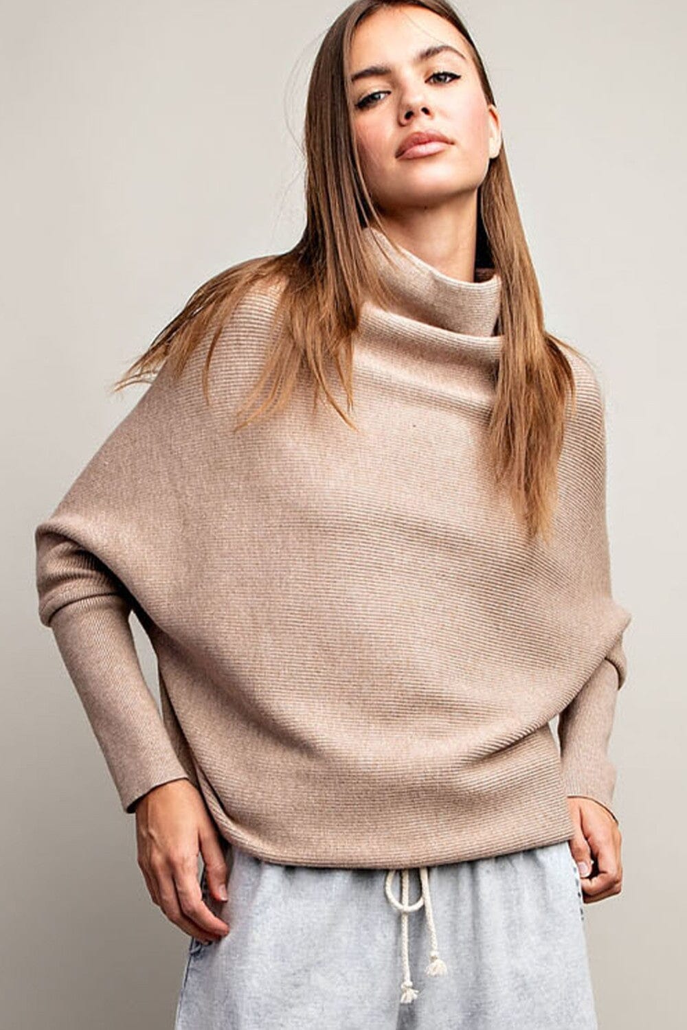 TURTLE NECK LOOSE FIT SWEATER Eesome 