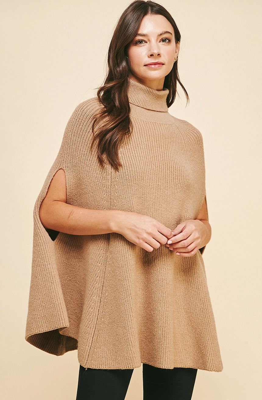 Turtleneck Cape Sweater Pinch 