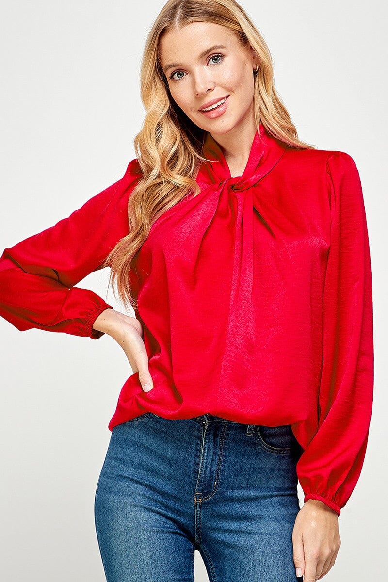 Twist Neck LS Top 2 hearts 