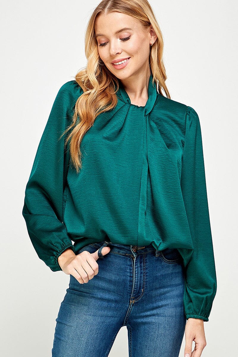 Twist Neck LS Top 2 hearts 