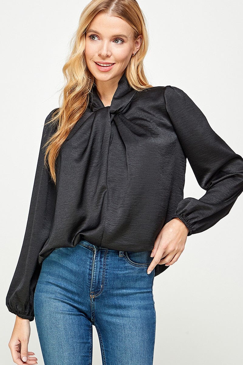 Twist Neck LS Top 2 hearts 