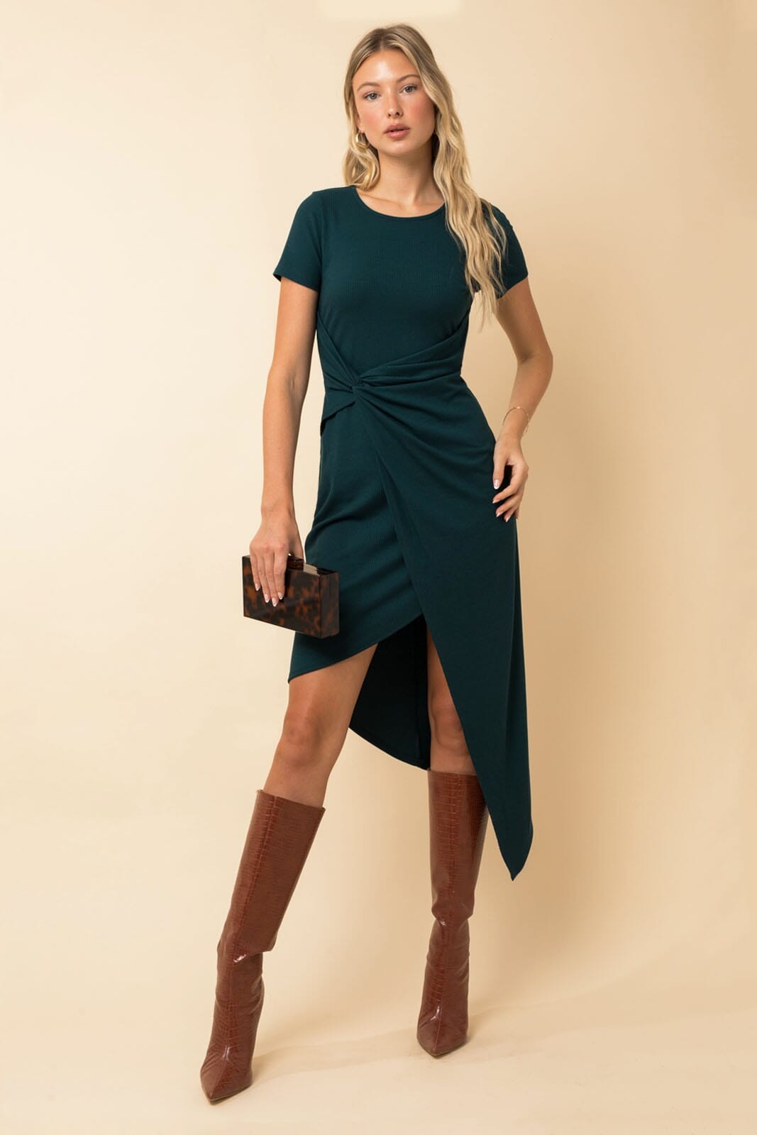 Twist Wrap Midi Dress Gilli 