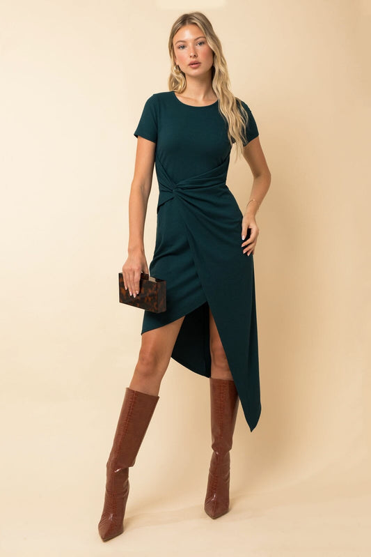 Twist Wrap Midi Dress Gilli 