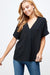 V-Neck Blouse with Crossover Detail 2 hearts 