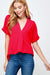 V-Neck Blouse with Crossover Detail 2 hearts 