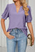 V Neck Puff Sleeve Hollow Out shoppingwill 