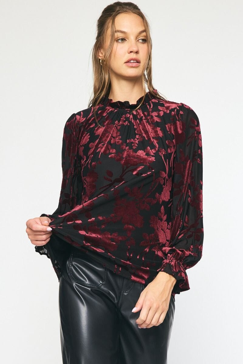 Velvet Floral Top entro 