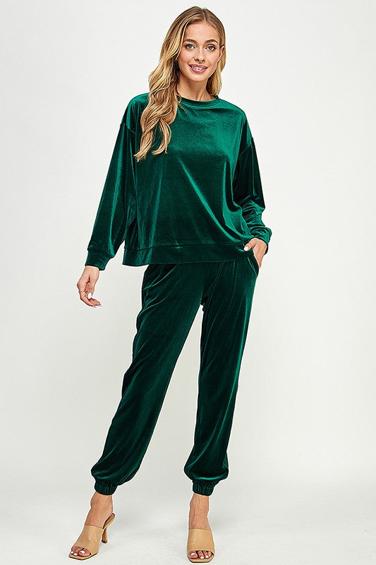 Velvet Jogger Set see and be seen 