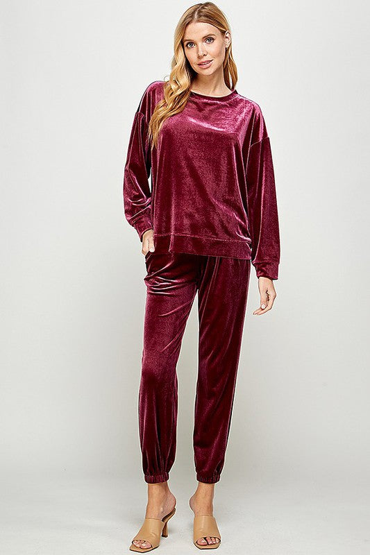 Velvet Jogger Set see and be seen 