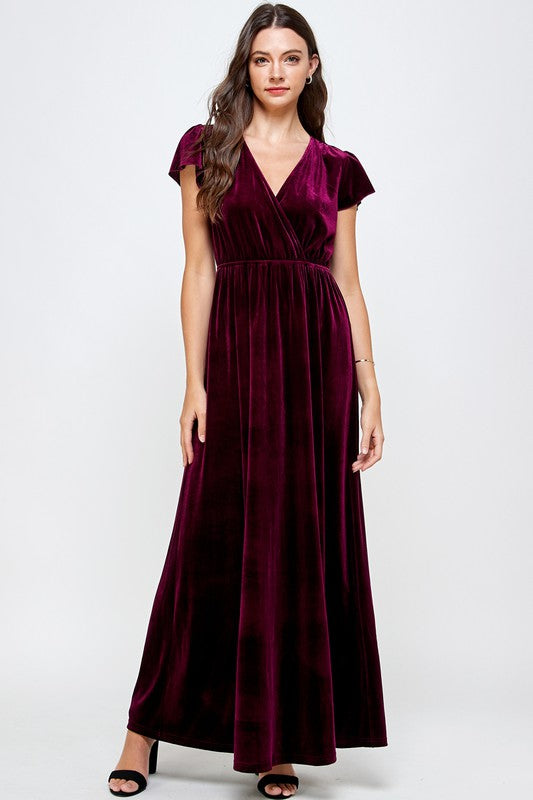 Velvet Maxi Dress see and be seen 