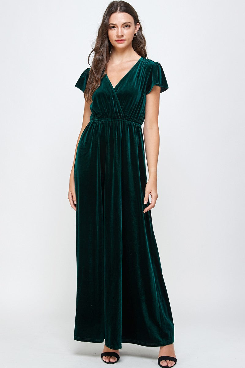 Velvet Maxi Dress see and be seen 