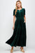 Velvet Smocked Waist Tiered Maxi see and be seen 