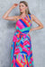 Vibrant Abstract One-Shoulder Maxi Flying tomato 