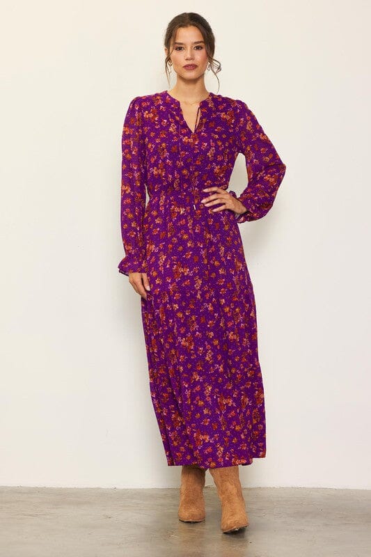 Violet and Amber Swiss Dot Maxi skies are blue 