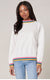 Vivid Dreams Rainbow Trim French Terry Knit Sweatshirt Sugarlips 