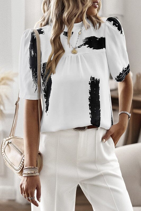 White and. Black Brushstroke Top supreme fashion 