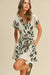 White and Black Floral Linen Dress miou muse 