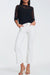 White Frayed Hem Flare Jeans Q2 