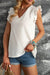 White Light Gauze Ruffle Sleeve Top Shewin 