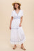 White Maxi with Blue Embroidery In Loom 