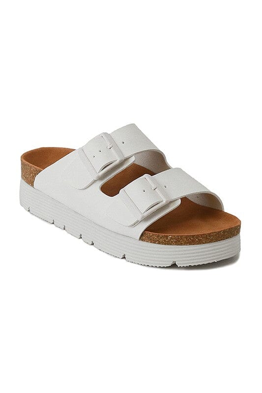 White Stacked Slide Let's See Style 