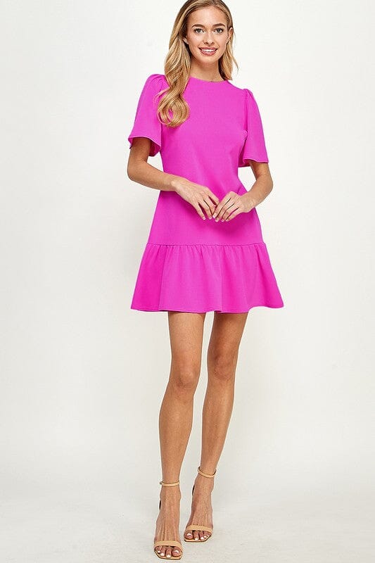 Wide Puff Sleeve Dress 2 hearts 