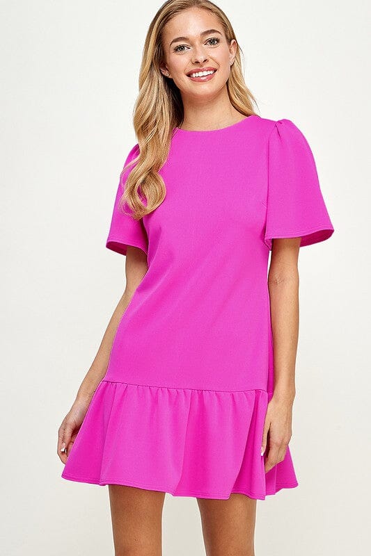 Wide Puff Sleeve Dress 2 hearts 