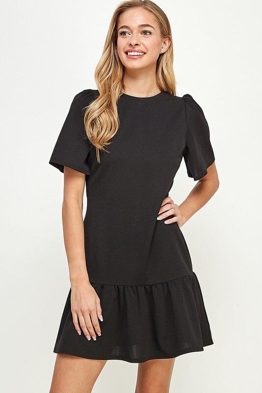Wide Puff Sleeve Dress 2 hearts 