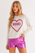 XOXO Heart Tinsel Sweater le lis 