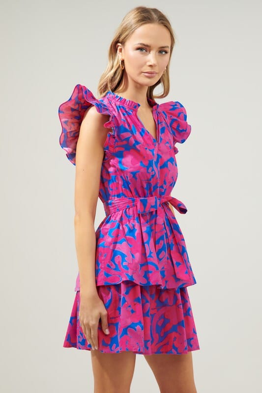 Yeraldi Berry Marisol Tiered Mini Dress Sugarlips 