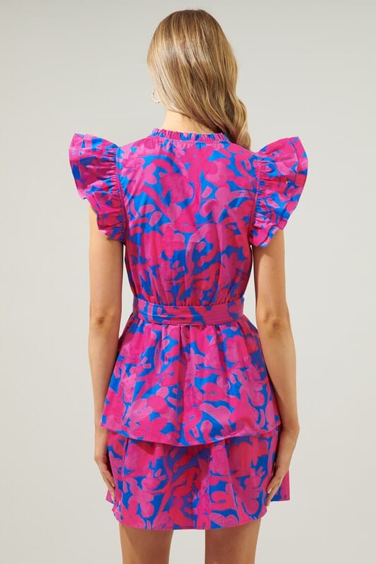 Yeraldi Berry Marisol Tiered Mini Dress Sugarlips 