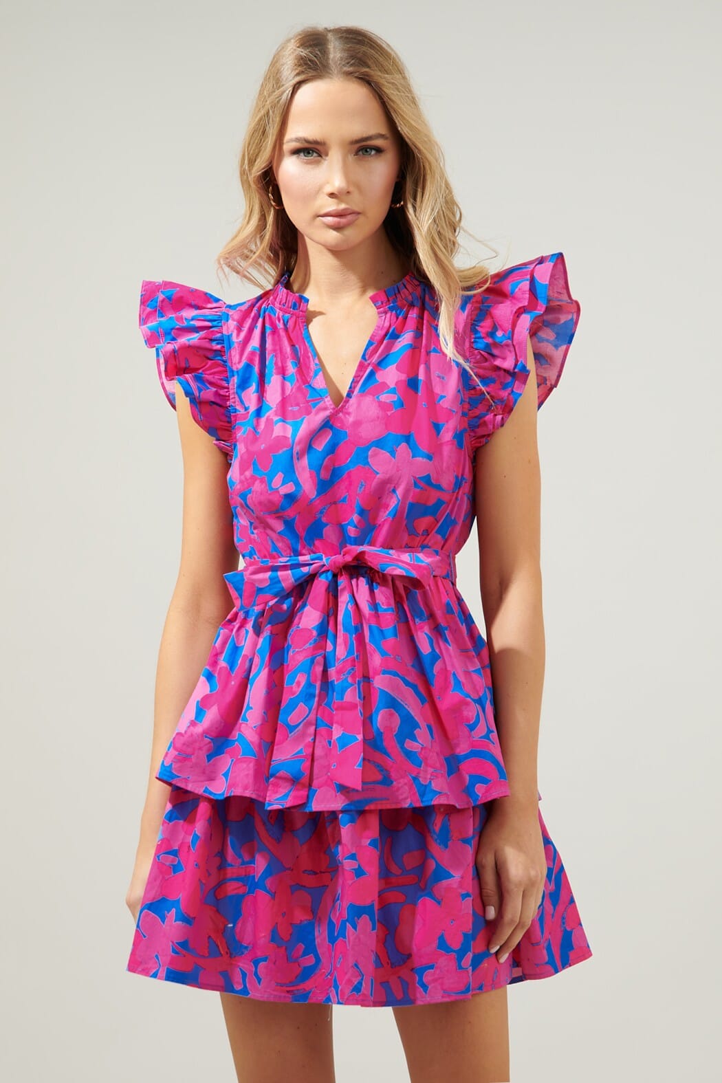 Yeraldi Berry Marisol Tiered Mini Dress Sugarlips 